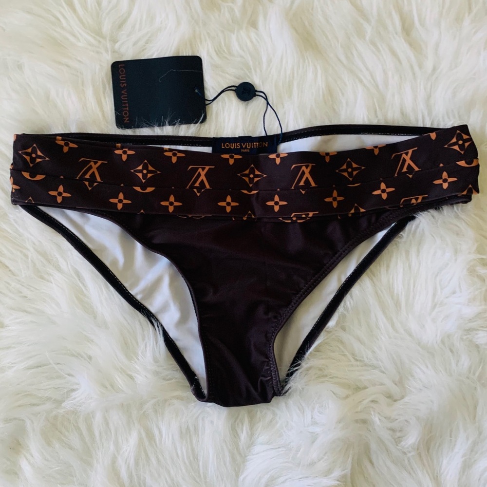 Louis Vuitton Brown & Tan Monogram Bikini Bottom